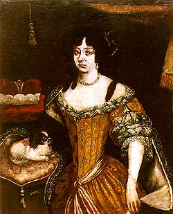 The portrait of Marie Arnoštka of Eggenberg, née of Schwarzenberg, copy according to de Veerle, Červený Dvůr (?), 1706, oil painting on canvas, state after restoration, complex restoration done by Stojan Genčev, Prague, 1995 