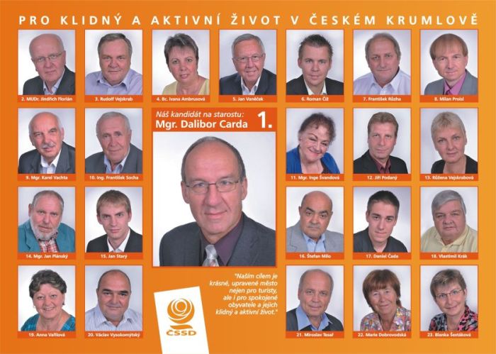 Kandid&aacute;tn&iacute; listina ČSSD
