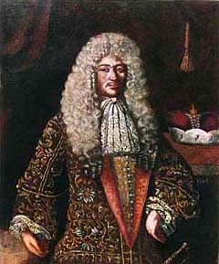 The portrait of Jan Kristian of Eggenberg, copy according to de Veerle, Červený Dvůr(?), 1706, oil painting on canvas, complex restoration done by Stojan Genčev, Prague, 1995 