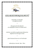Das rosenberger Men&uuml;