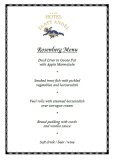 Rožmbersk&eacute; menu Hotel Zlat&yacute; anděl Česk&yacute; Krumlov