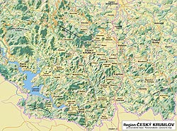 Map of the Český Krumlov Region 