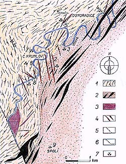 Geologicko - tektonická mapa regionu Český Krumlov Geologicko - tektonická mapa regionu Český Krumlov