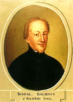 Schule in Zlatá Koruna, Lehrmittel aus dem 18. Jahrhundert, Porträt von Bohuslav Balbín 