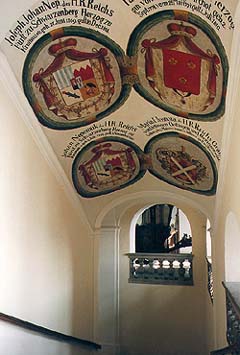 Alliance coats-of-arms: Josef Johann von Schwarzenberg, Johann Nepomuk von Schwarzenberg and Marie Eleonora von Schwarzenberg 