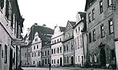 Široká Street in Český Krumlov, historical photo 