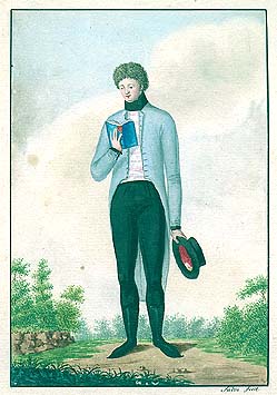 Uniform design for students of the Schwarzenberg Economic Institute in Český Krumlov, 1820, State Regional Archives Třeboň, branch Český Krumlov. 