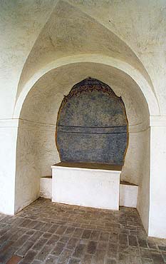 Chapel on Křížová hora (Cross Hill) in Český Krumlov, mural detail of cloister 