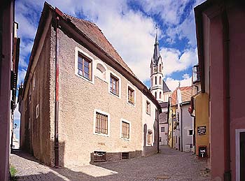 Crossroads of  Kostelní and Židovská Streets in Český Krumlov, foto: Libor Sváček 