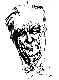 Johannes Urzidil, Zeichnung von Max Kreibich 1970 