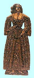 Imprint of the gingerbread form in shape of a lady, collection of Regional Museum of National History in Český Krumlov 