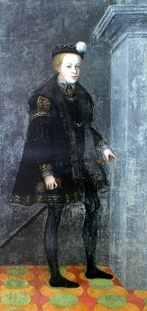 Portrait of Petr Vok from Rozmberk at age of 13 years. Collection fund of the State chateau and castle Český Krumlov. 