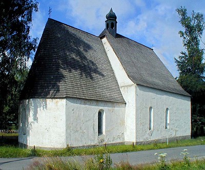 The Church of St Prokop (established in 1250) on the left bank of the Vltava River in Loučovice, foto: Lubor Mrázek 