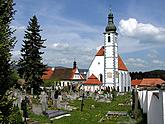 Kájov, poutní kostel, celekový pohled, foto: Lubor Mrázek