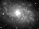 Galaxie M33 ze souhvězdí Trojúhelníka, foto © 1999, Hvězdárna Kleť, České Budějovice