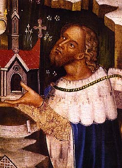 Vyšší Brod Altar, detail of portrait of Peter I. von Rosenberg 