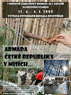 Poster of the exhibition Army of the Czech Republic in mission: Meeting of the Blue Helmets 2008 