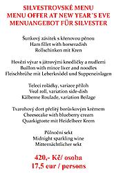 Silvestrovské menu Pod Radnici 