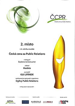 Česká cena za public relations 2011 
