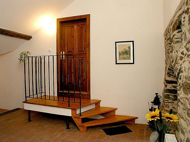 corridor and entry into the room