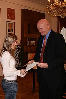 Starosta Českého Krumlova na radnici pogratuloval mistrům republiky Starosta Českého Krumlova na radnici pogratuloval mistrům republiky