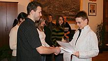 Starosta Českého Krumlova na radnici pogratuloval mistrům republiky 