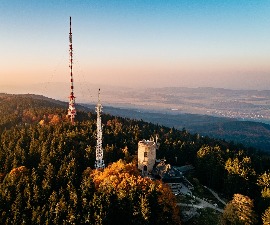 Radtour zum Berg Kleť