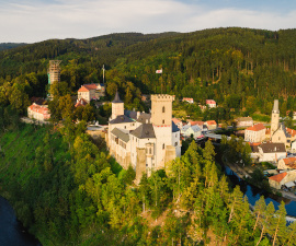 Rožmberk Castle – Vítkův Hrádek Castle