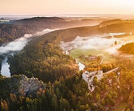 Radtour Český Krumlov - Zlatá Koruna - Dívčí kámen