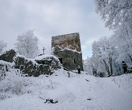 Wintry romantic Vítkův Hrádek Castle