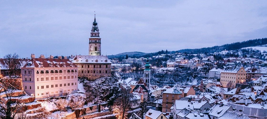 Zímní Český Krumlov, zdroj: DMO Český Krumlov, z. s., foto: Tomáš Perzl