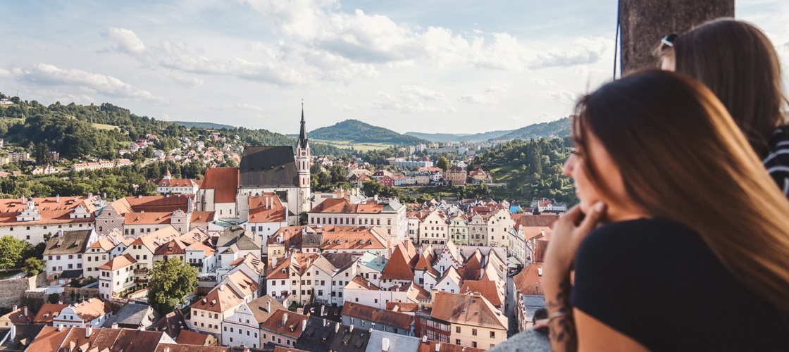 Vyhlídka ze zámecké věže, zdroj: DMO Český Krumlov Region, z. s., foto: Tomáš Perzl