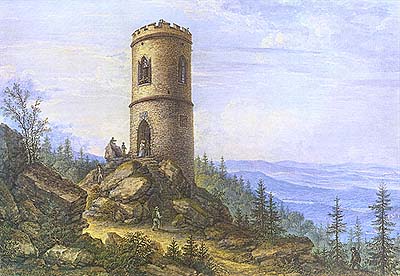 Lookout tower on Kleť Mountain, Ferdinand Runk, after 1825 