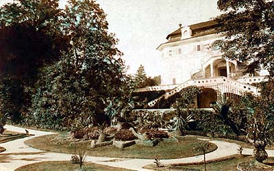 Letohrádek Bellarie v zámecké zahradě Český Krumlov, historické foto , foto: Wolf 