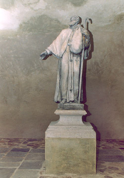 Zámecké lapidárium v Českém Krumlově, sv. Felix z Cantalice, sochař Jan Antonín Zinner, 1756 