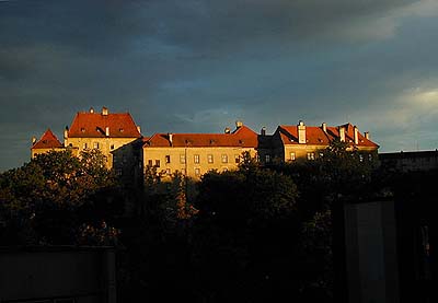 Schloss Český Krumlov, Ansicht von der Nordseite. Magische Abendatmosphäre, Foto: Zdena Flašková 
