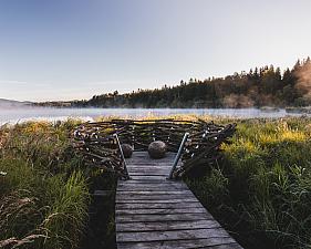 To the Olšina pond and nature trail