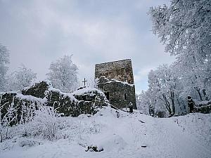 Wintry romantic Vítkův Hrádek Castle