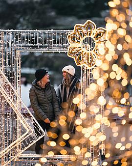 Winterspaziergang voller Lichter & Fotopoints